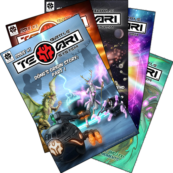 An image of a stack of Temari comic covers in a fanned out position