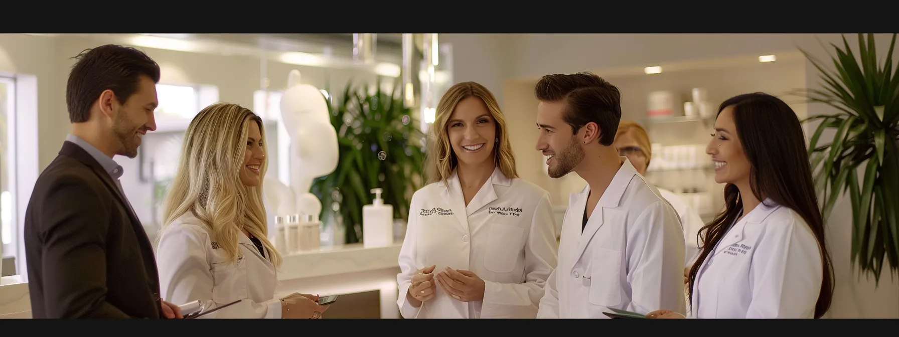 group of professionals discussing pricing and packages at lewis center medical spa.