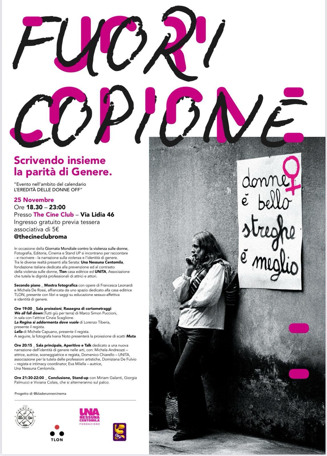 'O Post Mio screening and talk in The Cine Club in Rome for the 25th november 