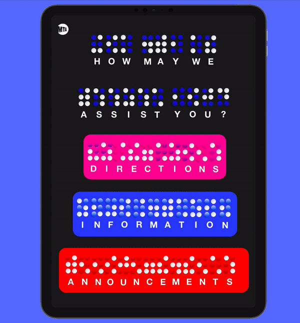 Gif of Animated map showing Bx15 bus route with 2 stops highlighted in blue, total 7 minutes travel for 1.5 miles on a simplified line map.