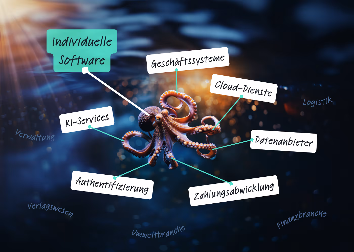 Oktopus als Metapher für Software-Integration