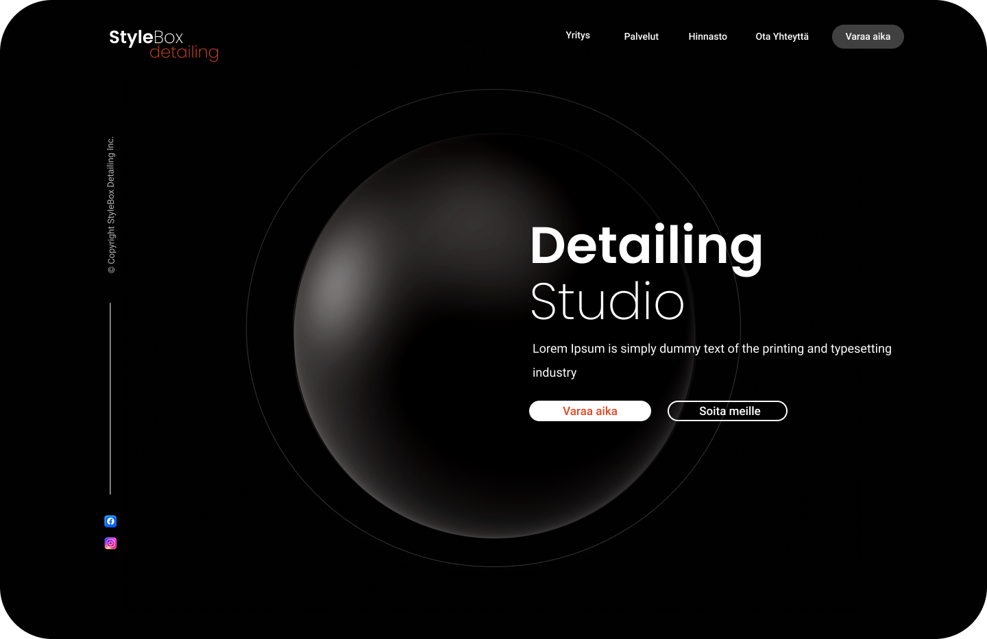 A mockup of a project