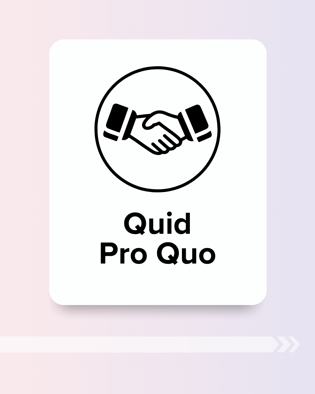 Quid pro quo text written on infographic 