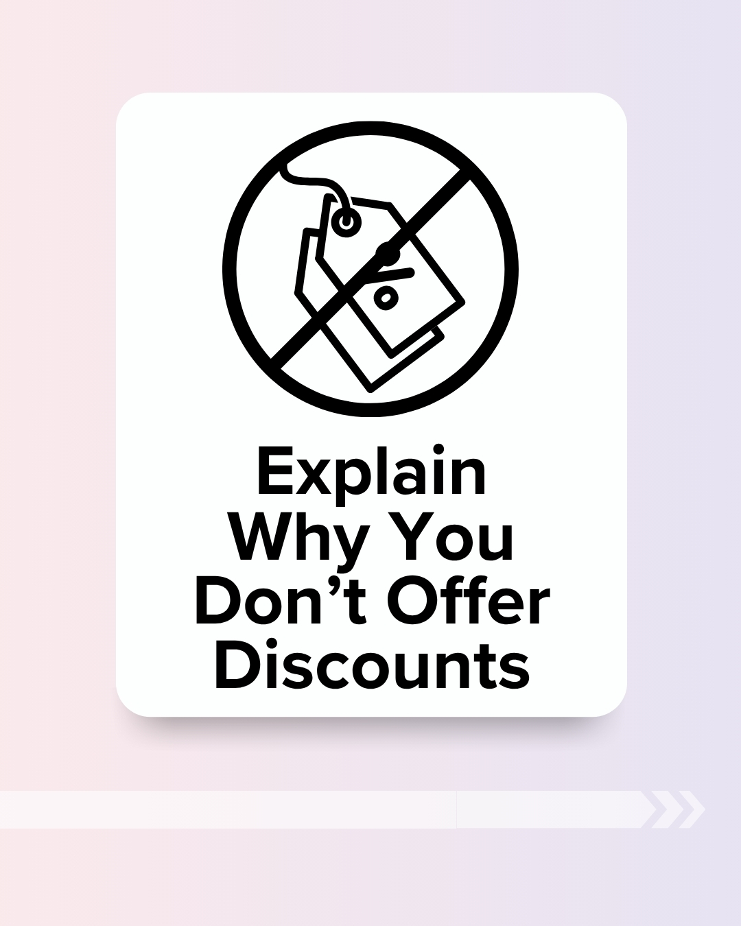 Infographic explaining why you dont offer discount codes as a saas company