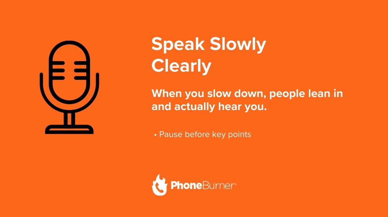 Speak slowly and clearly infographic
