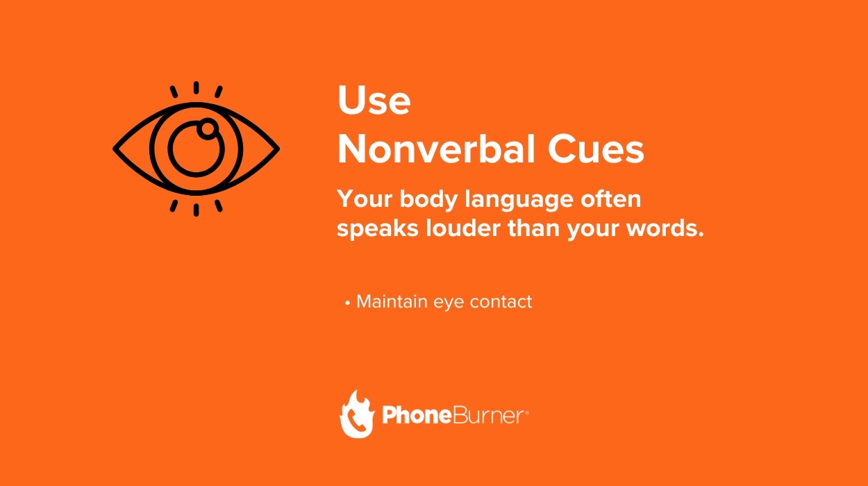 Use nonverbal cues infographic