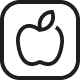 Healthy diet icon: apple