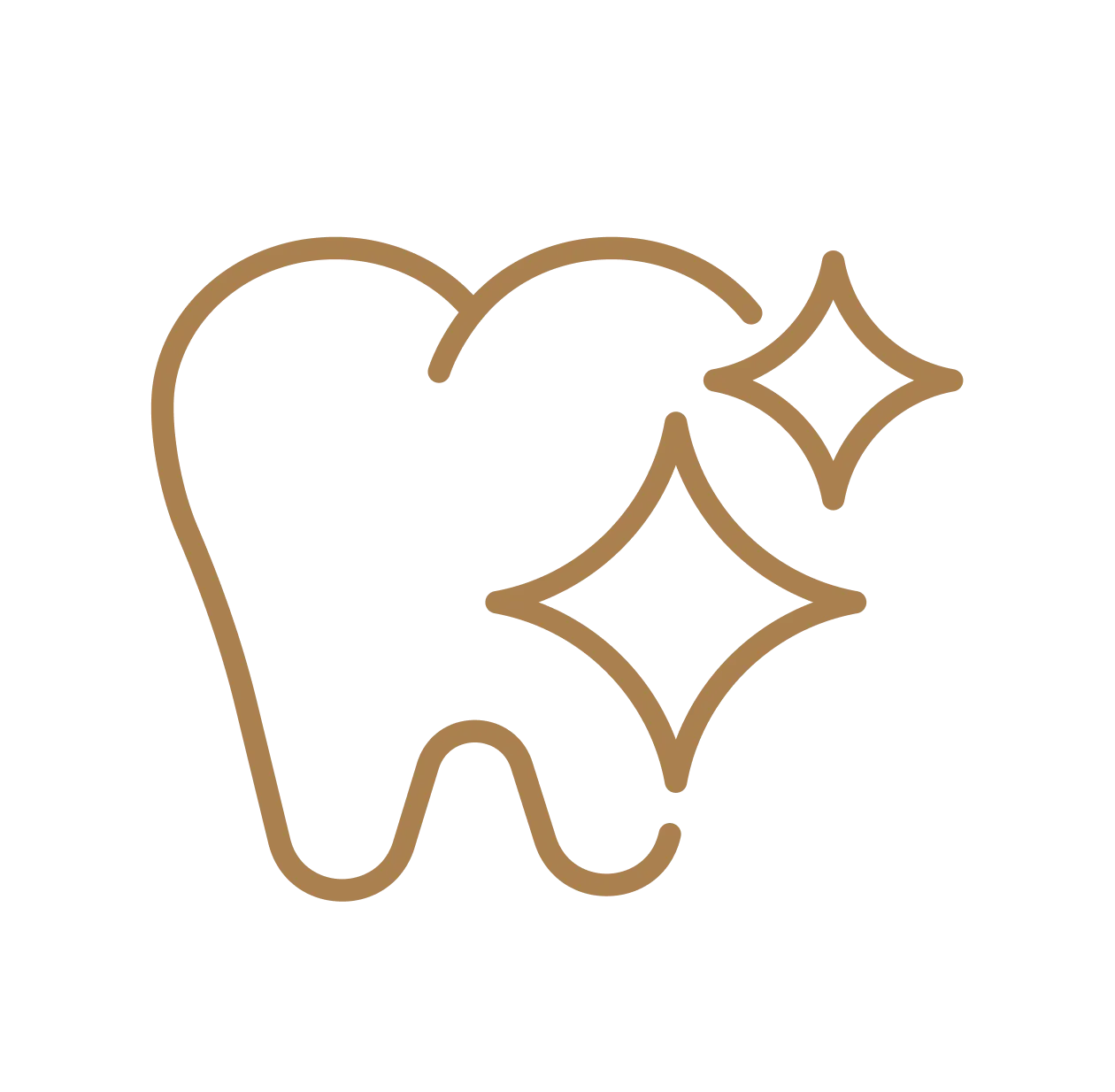 Teeth whitening icon: sparkling tooth