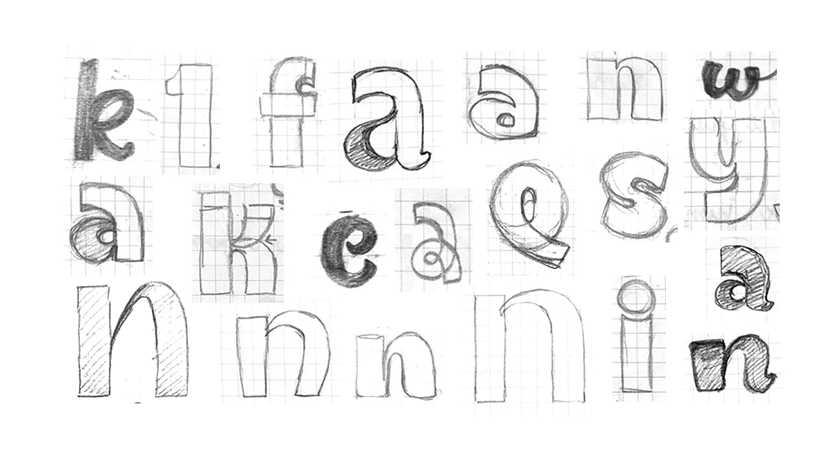 Initial font sketches