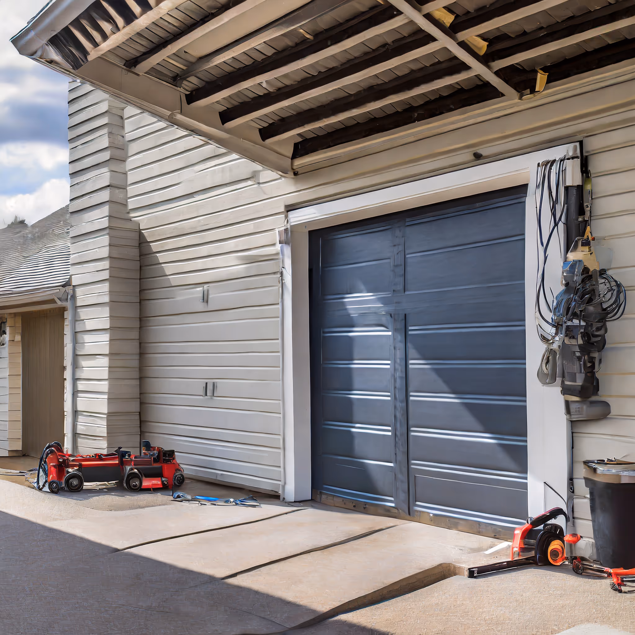 Modern garage door repair services.