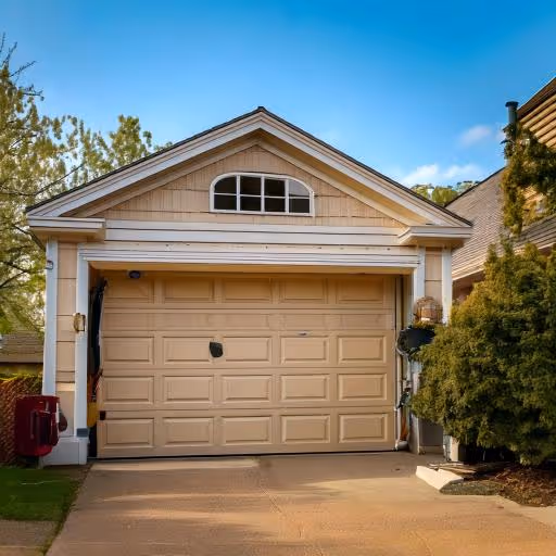 After garage door repair.