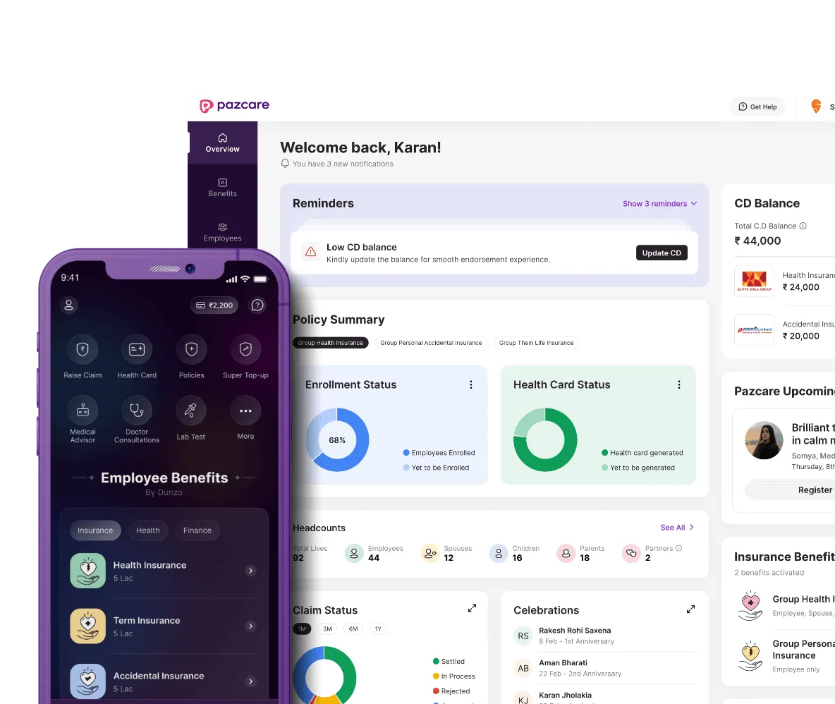 PazApp dashboard