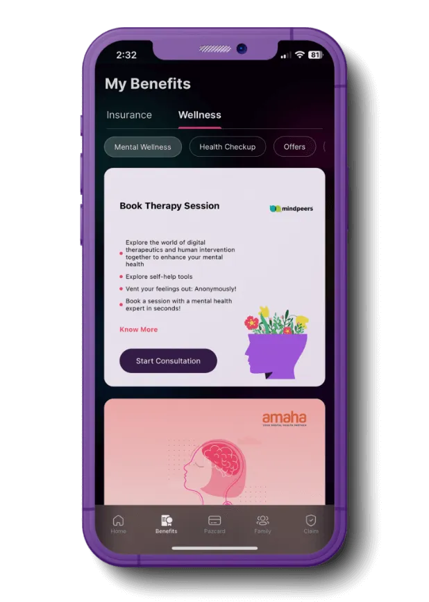 Pazcare App- Free therapy session