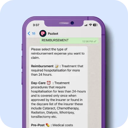 Chatbot for instant policy details