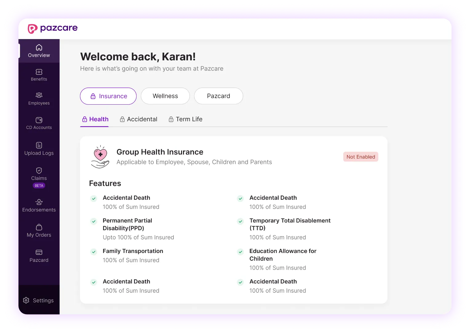 Image showing the a brief overview of pazcare claim process