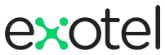 Exotel company logo with stylized green and black text.