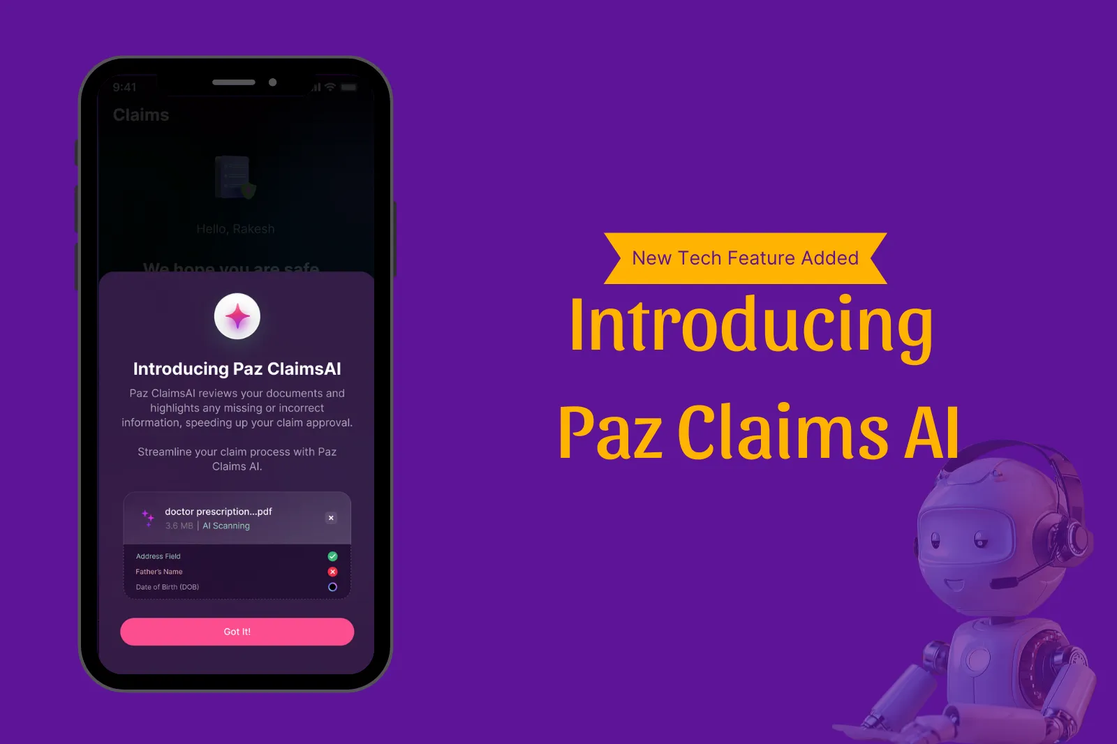 Paz Claims AI simplifying healthcare insurance claim