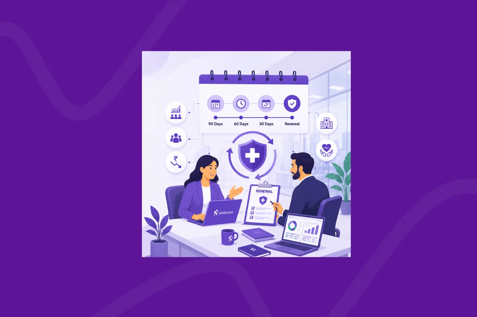 When should you start group health insurance renewal? 