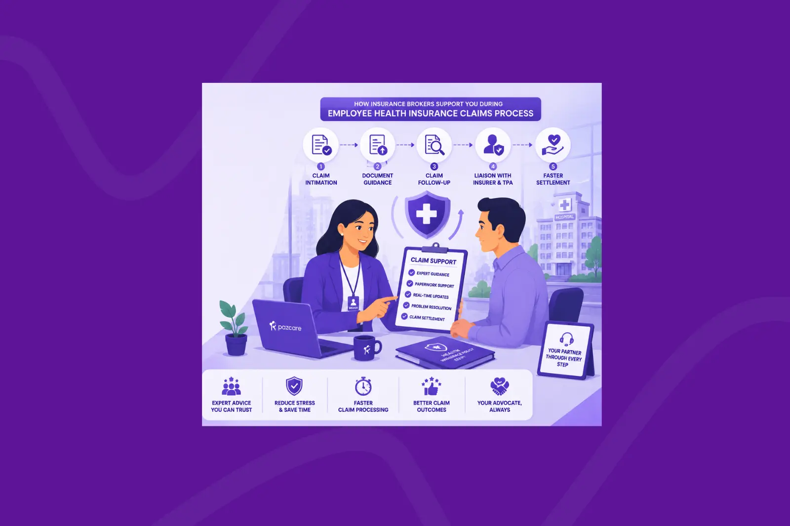 How insurance brokers support you during the employee health insurance claims process?