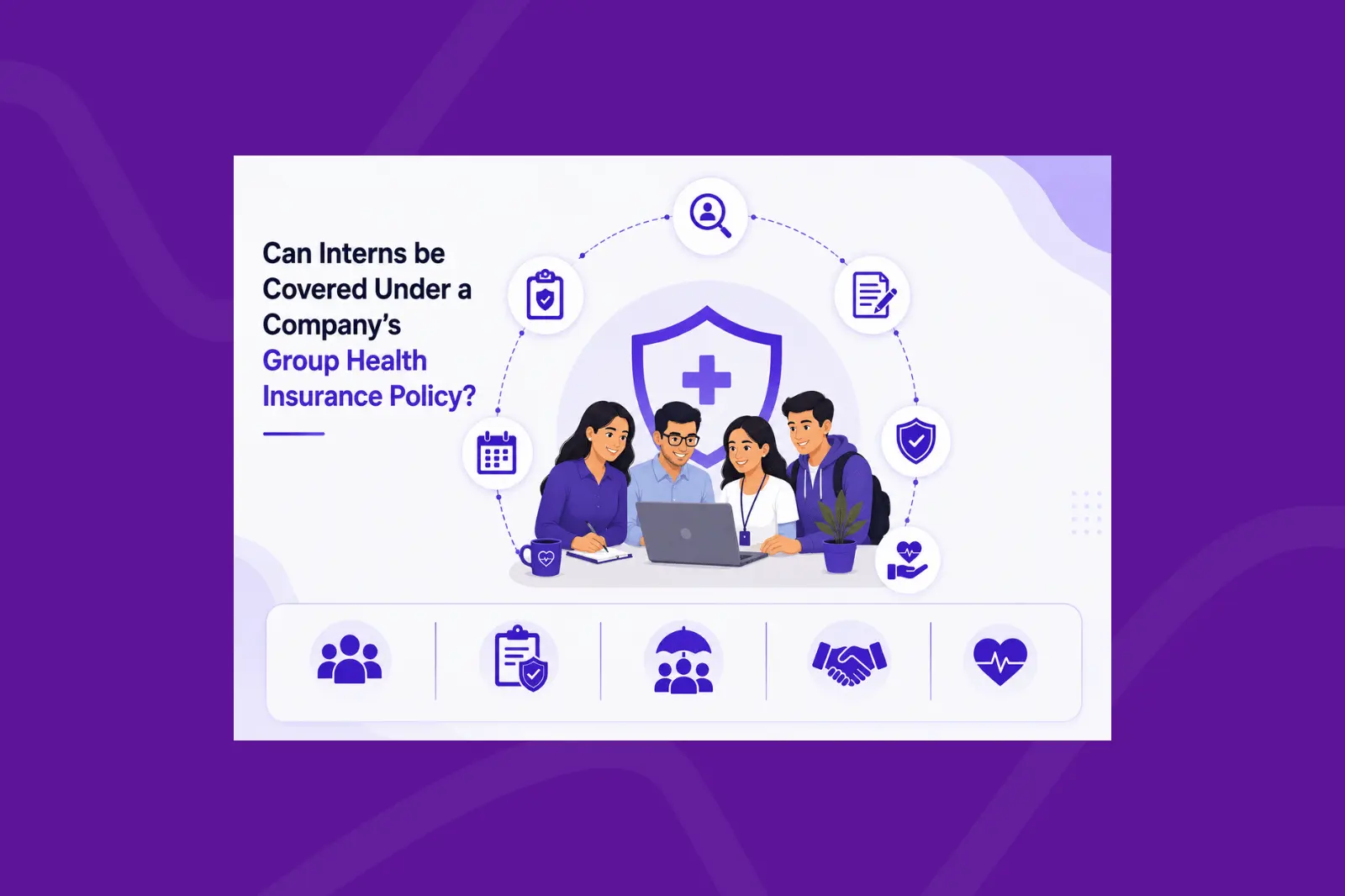 Can interns be covered under a company’s group health insurance policy?