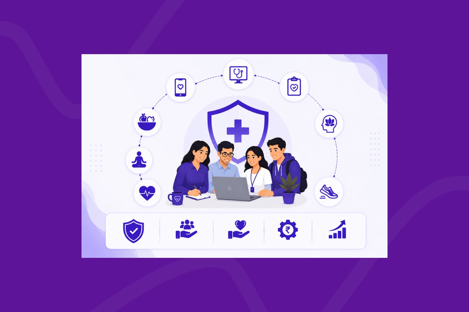 What wellness benefits commonly come with group health insurance in India?