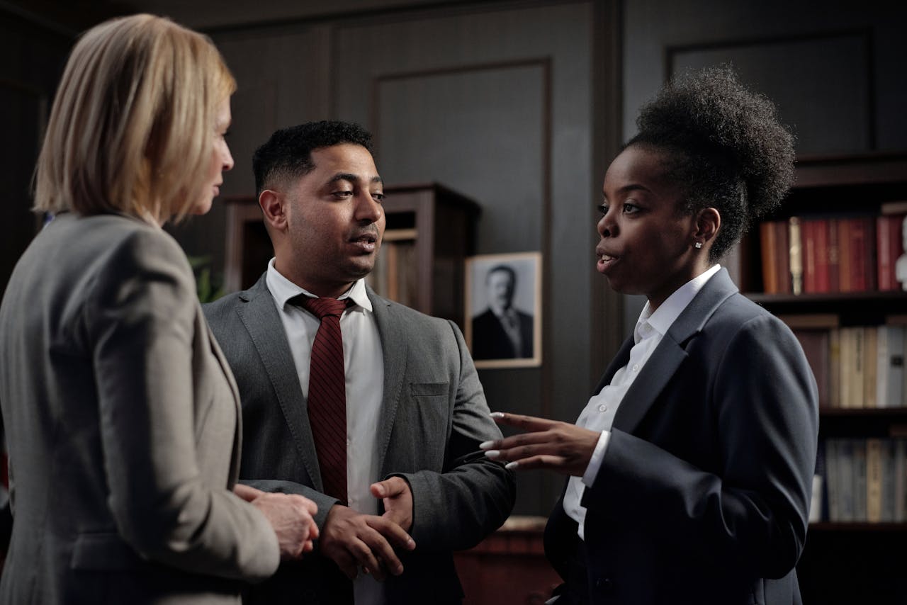 A lawyer team working together