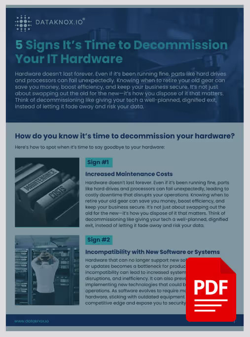 5 Signs It’s Time to decommission Your IT Hardware