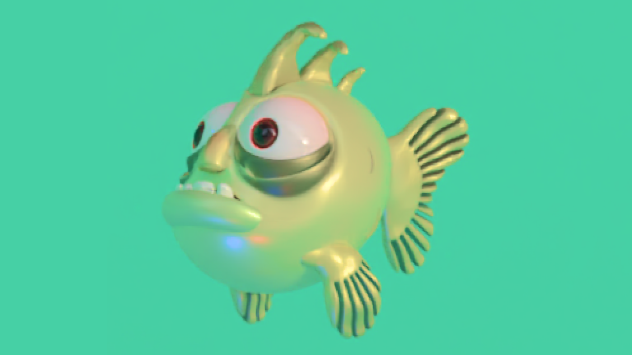 3D fish designed on Womp free