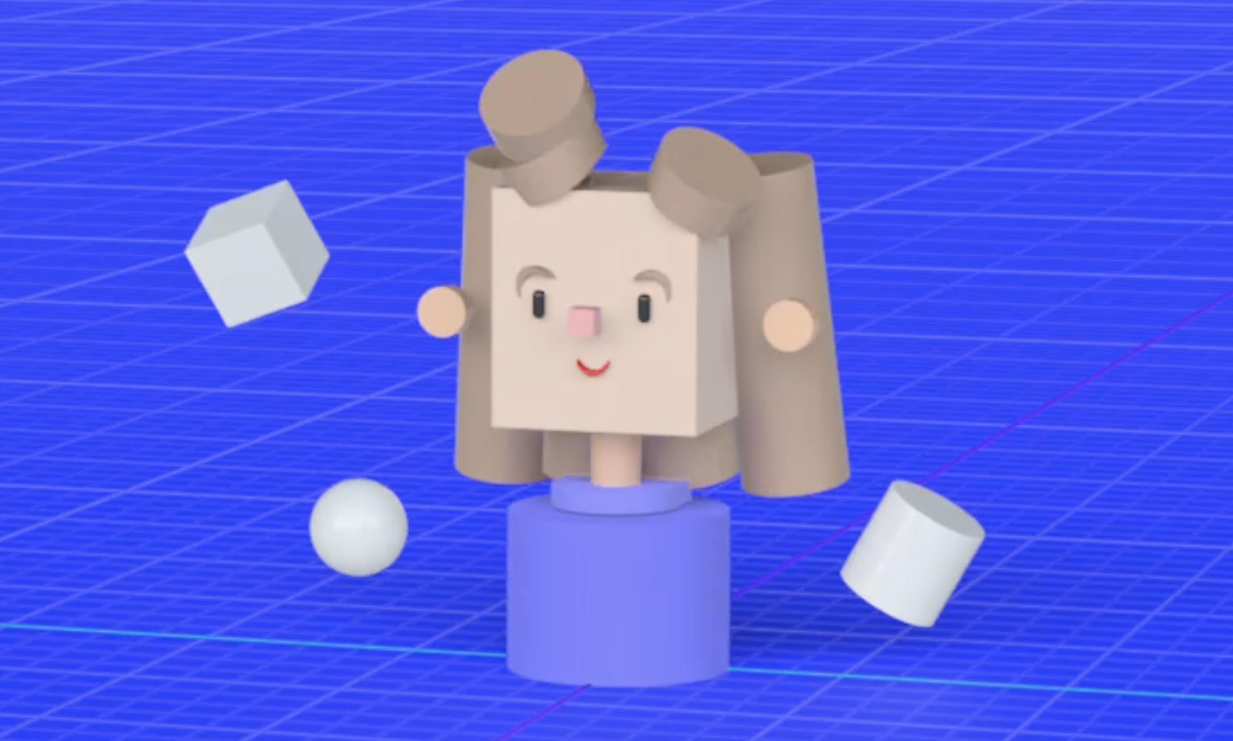 3d girl character