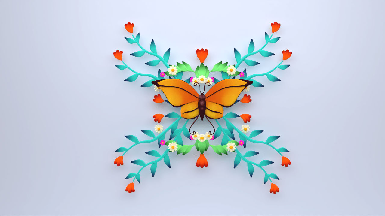 3d isometric typography on womp