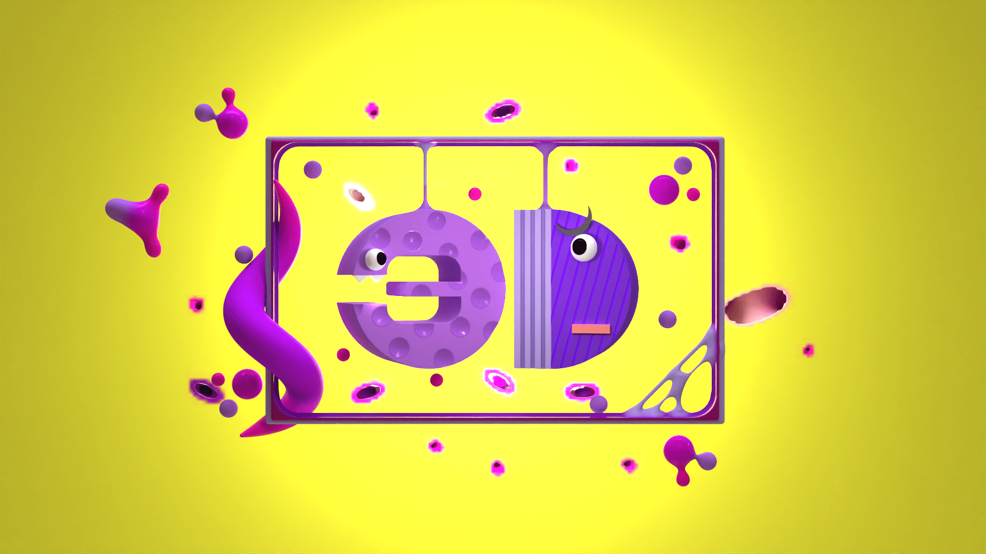 3d isometric typography on womp