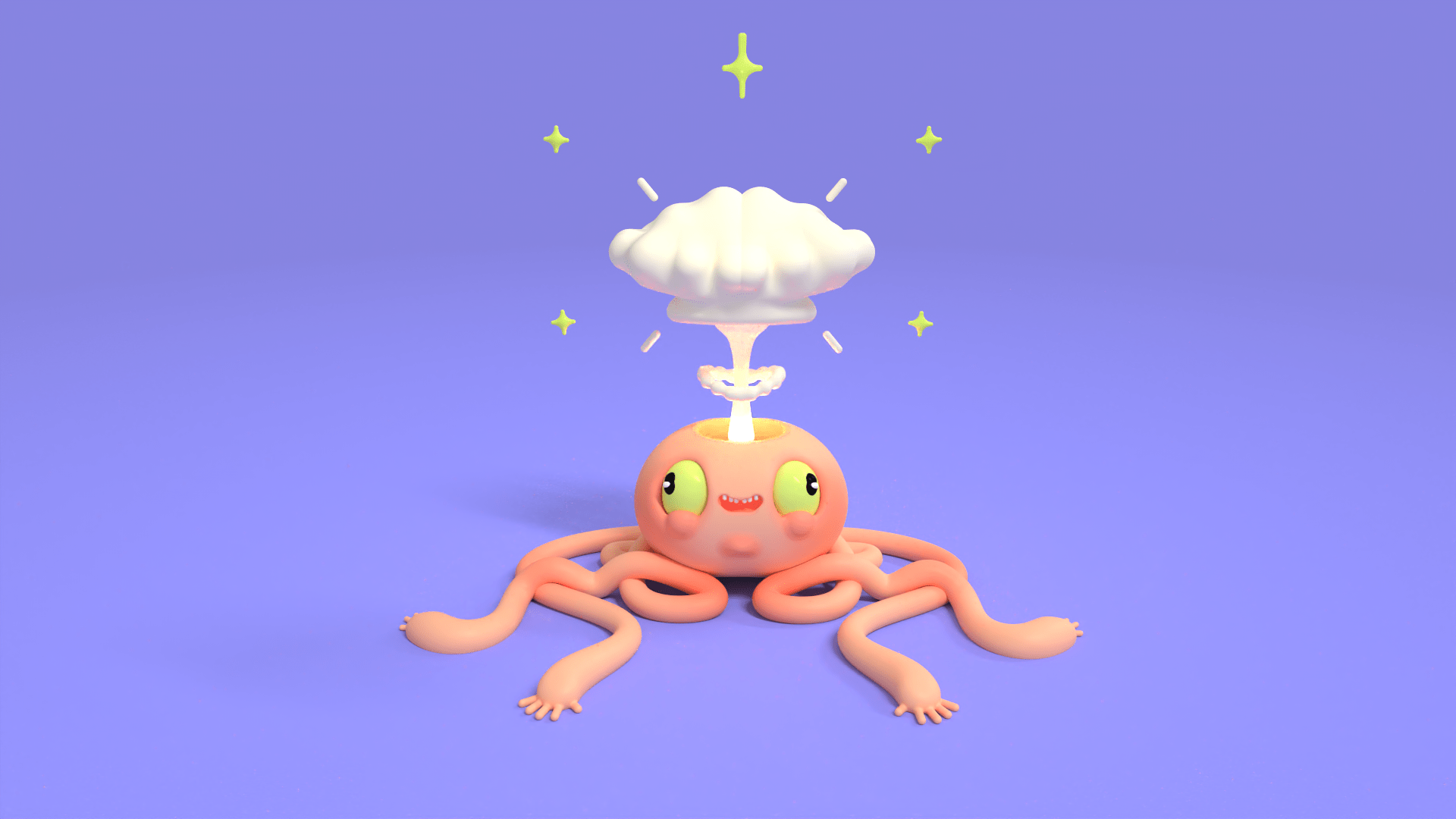3d octopus art womp