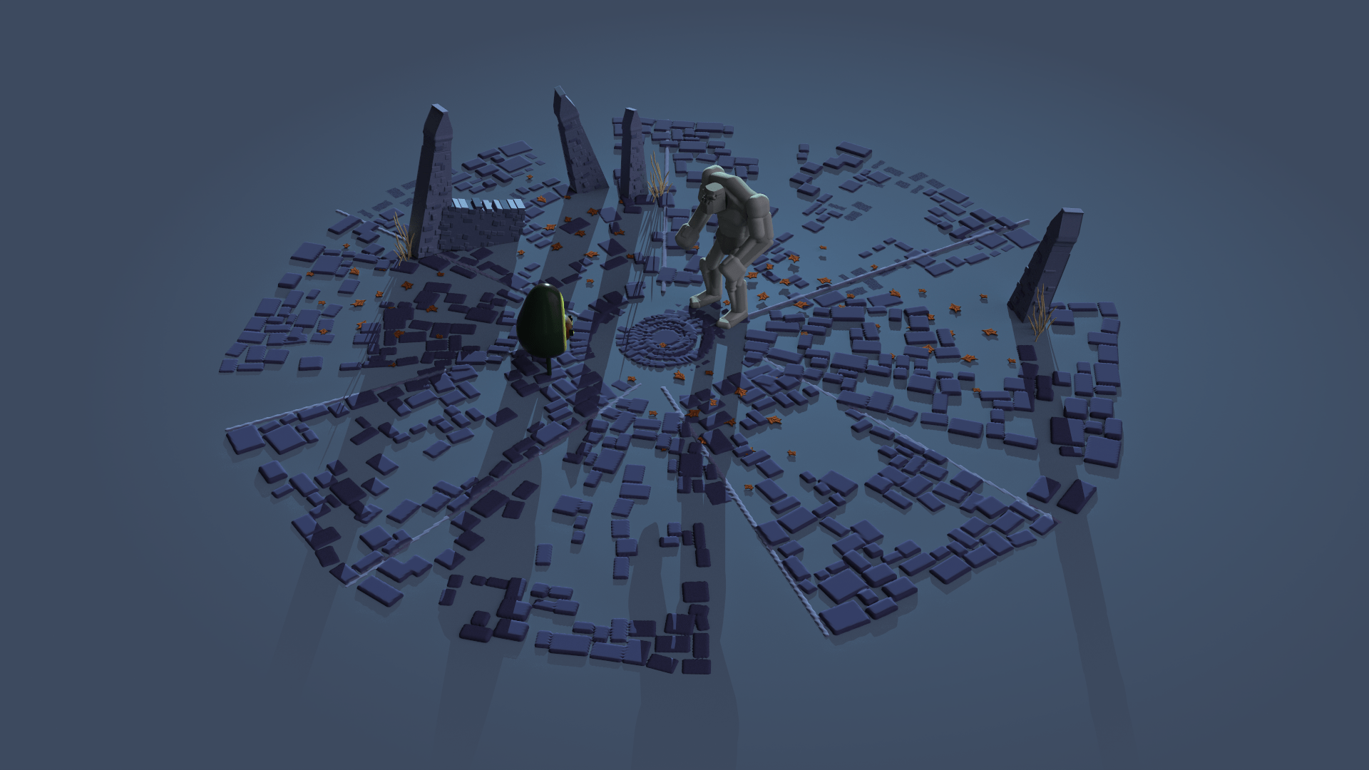 3d isometric typography on womp