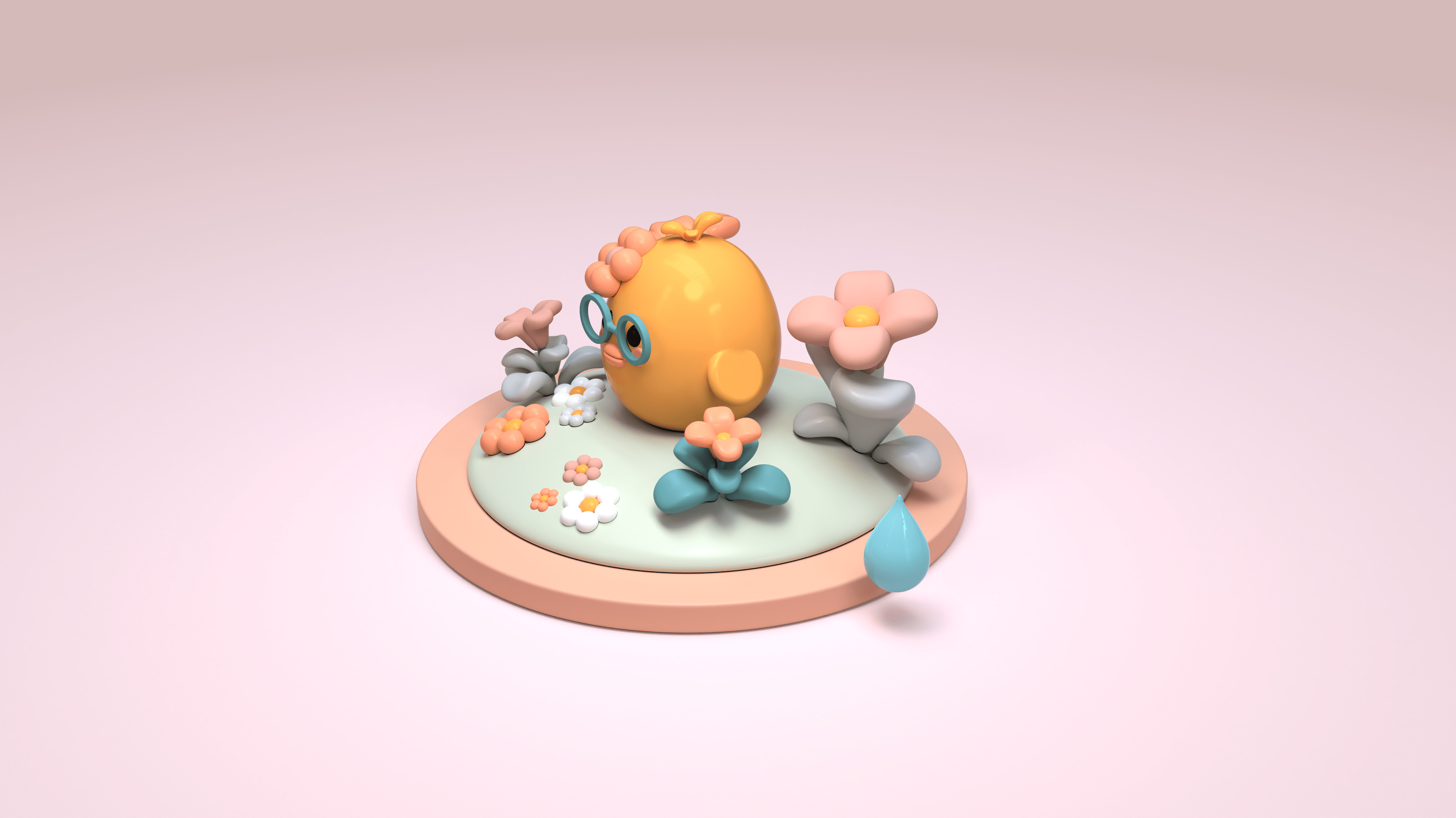 3d isometric typography on womp