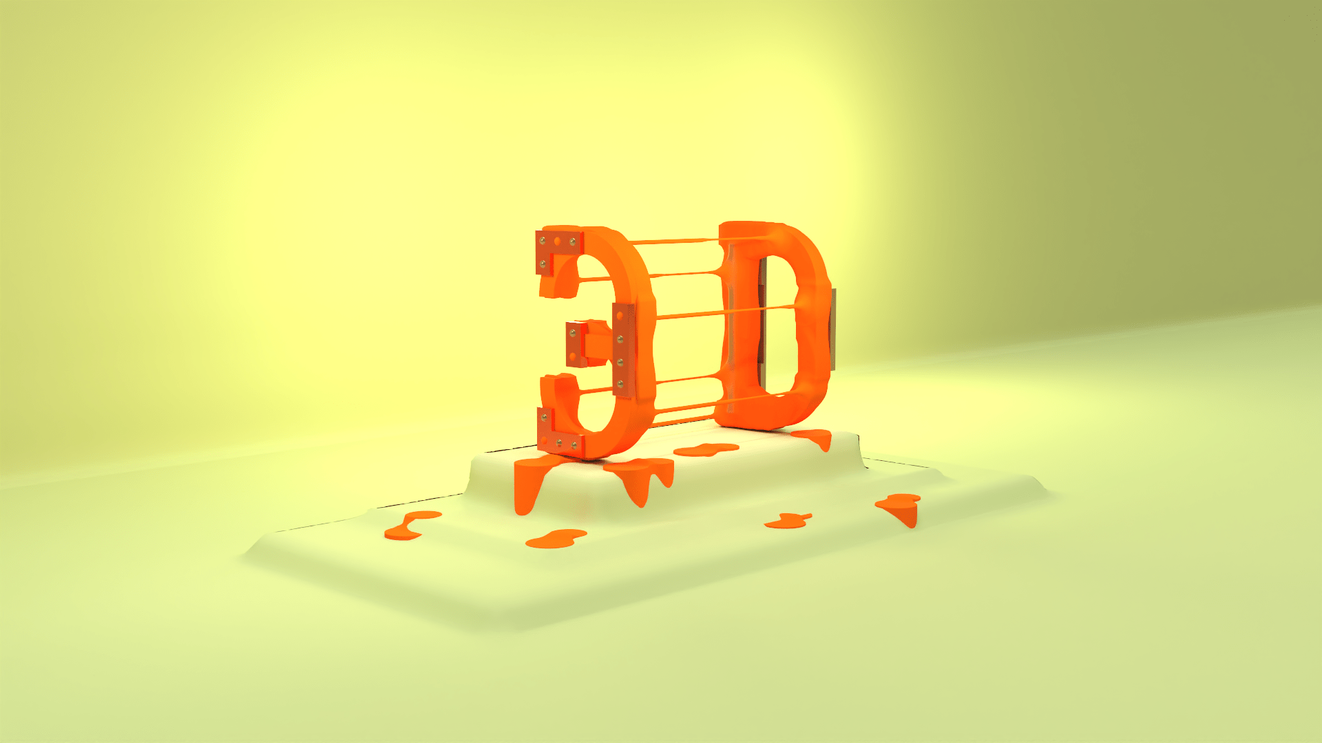 3d isometric typography on womp