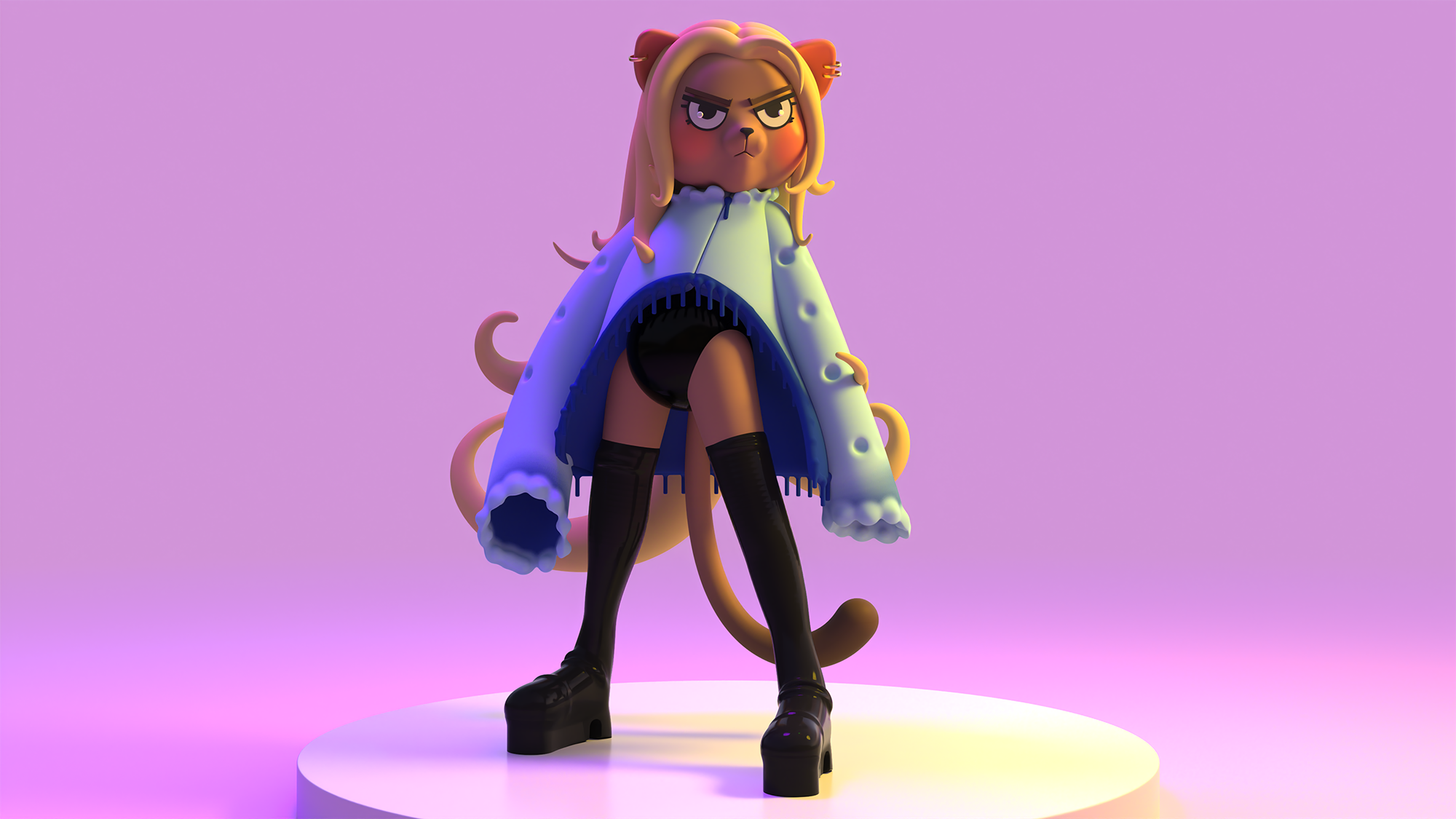 Cow boy beginner friendly 3D character