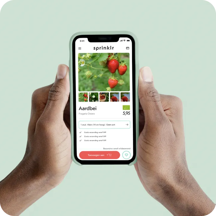 Sprinklr website on phone screen