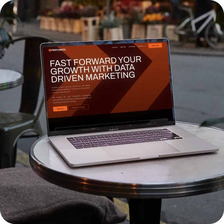 Perfomato website on laptop screen
