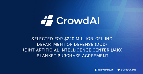 CrowdAI Selected by U.S. Department of Defense to Build Critical Foundation for Accelerated AI Adoption 