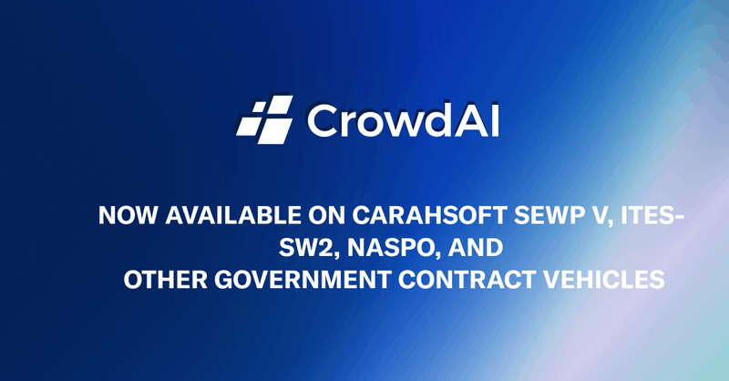 CrowdAI Solutions Now Available on Carahsoft SEWP V, ITES-SW2, NASPO, and Other Government Contract Vehicles