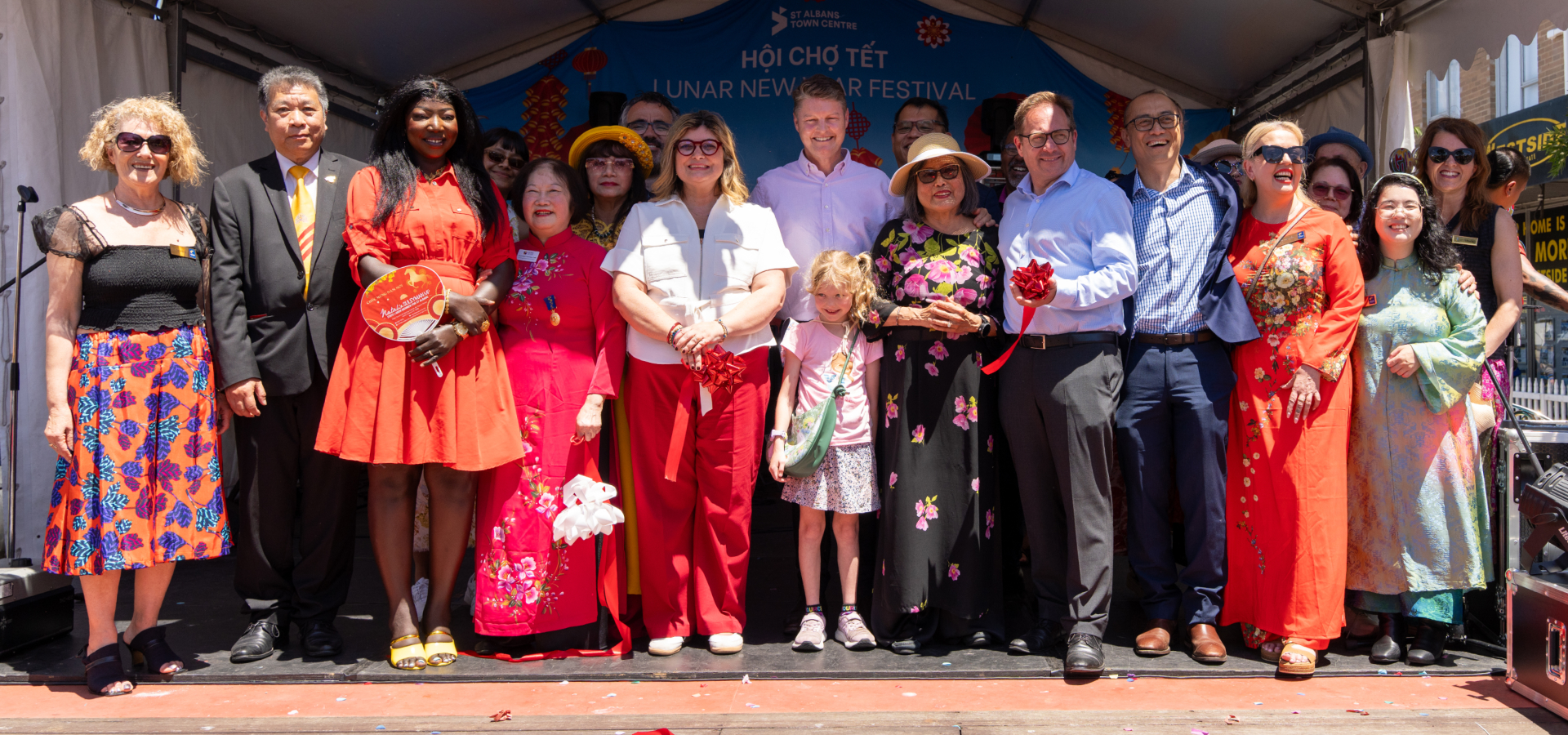 Official opening ceremony of the St Albans Lunar Festival with community leaders and dignitaries