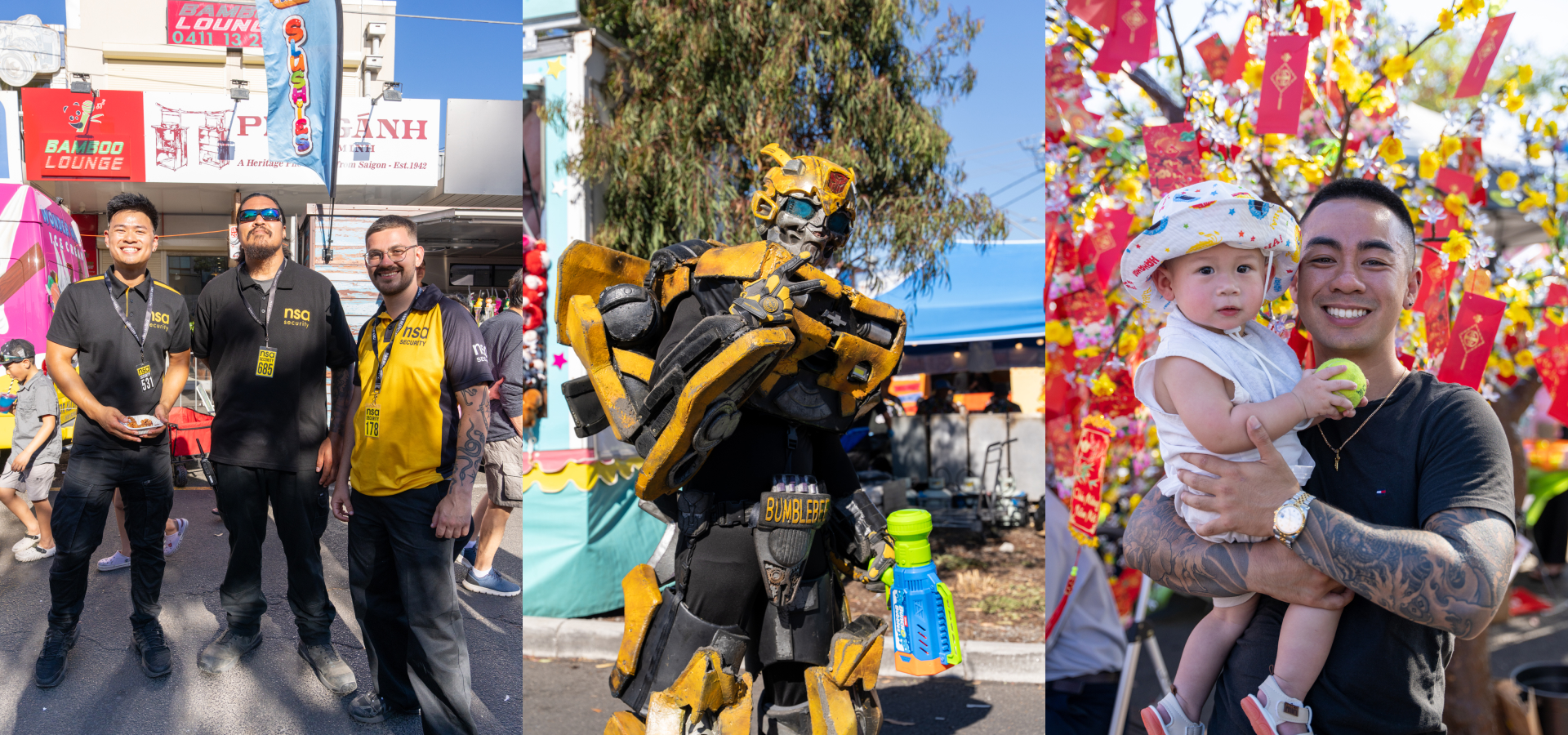 Festival-goers enjoying street food and entertainment at the St Albans Lunar Festival