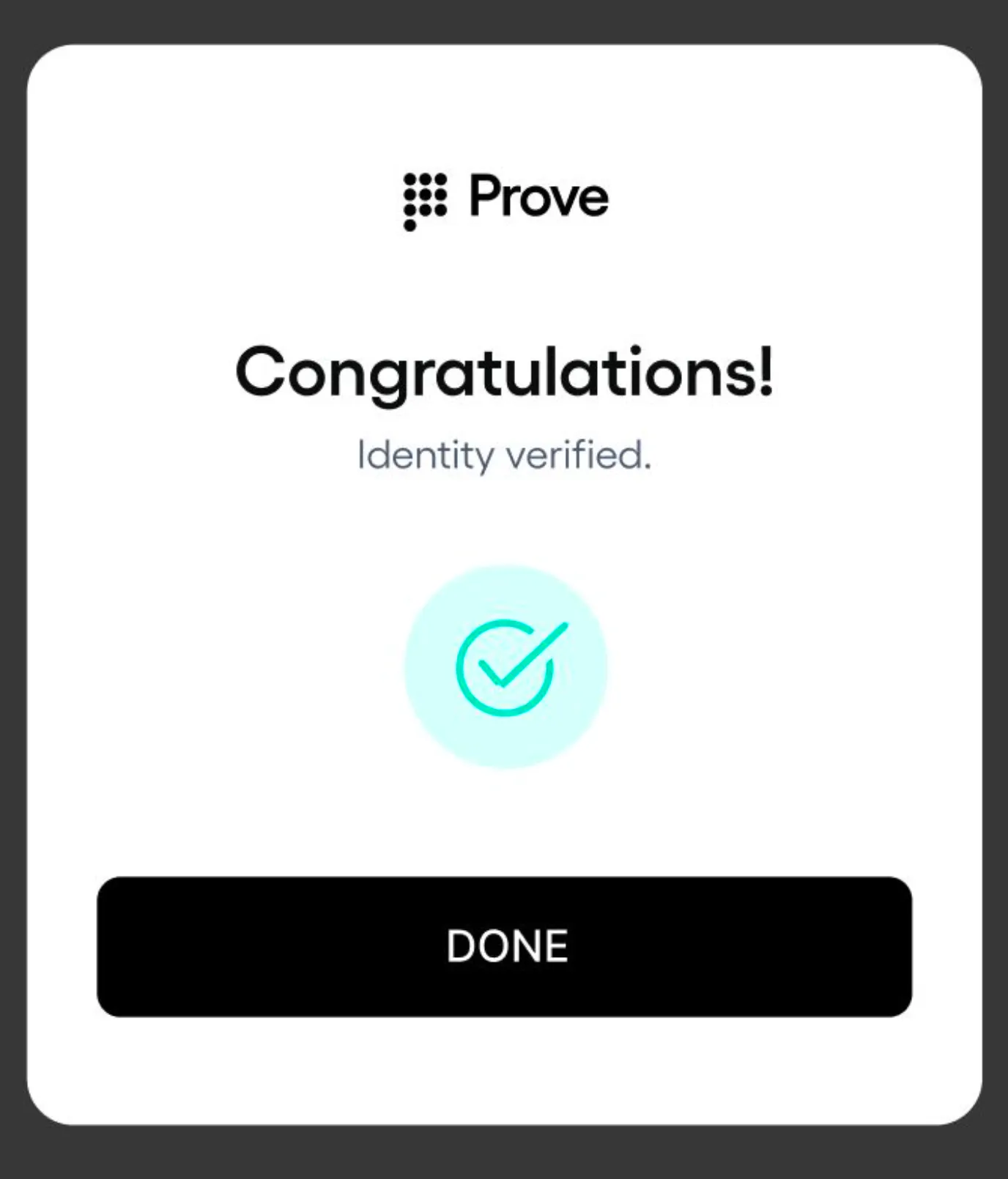 End User Widget Flow - Unique Trust Check screen 4