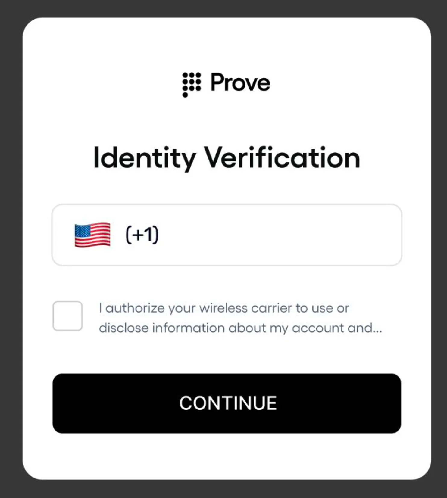 End User Widget Flow - Unique Trust Check screen 2