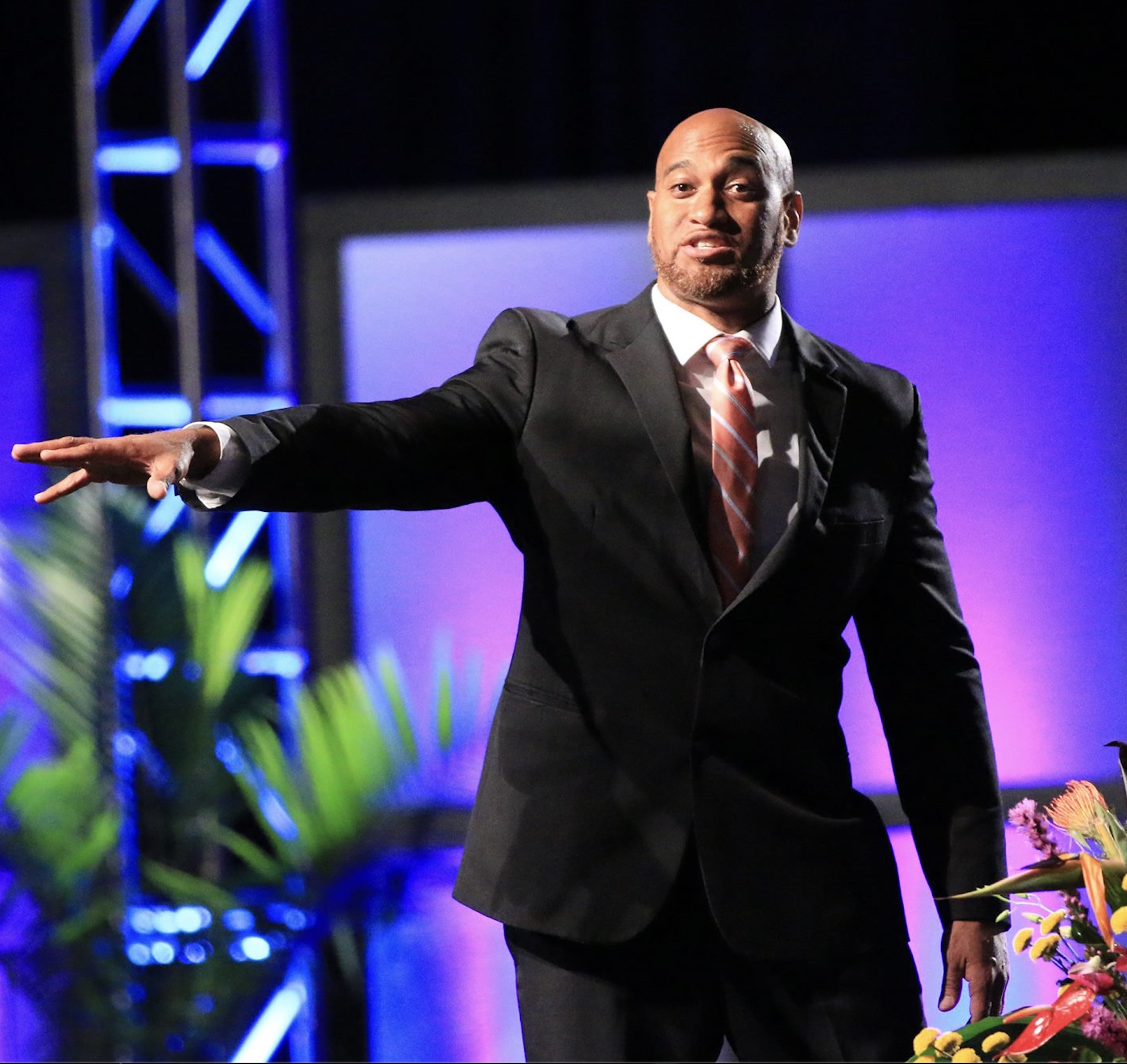 Guy searching with binoculars