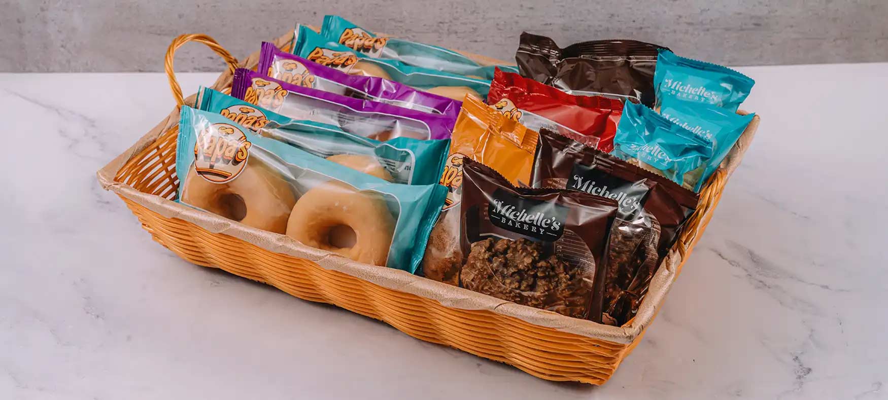 Basket full of Michelle's retail products