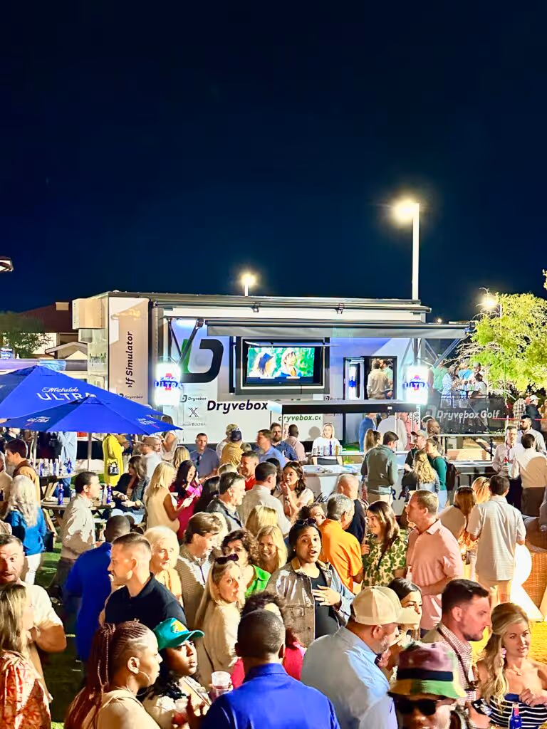 Dryvebox Mobile Golf Simulator brand activations and parties.
