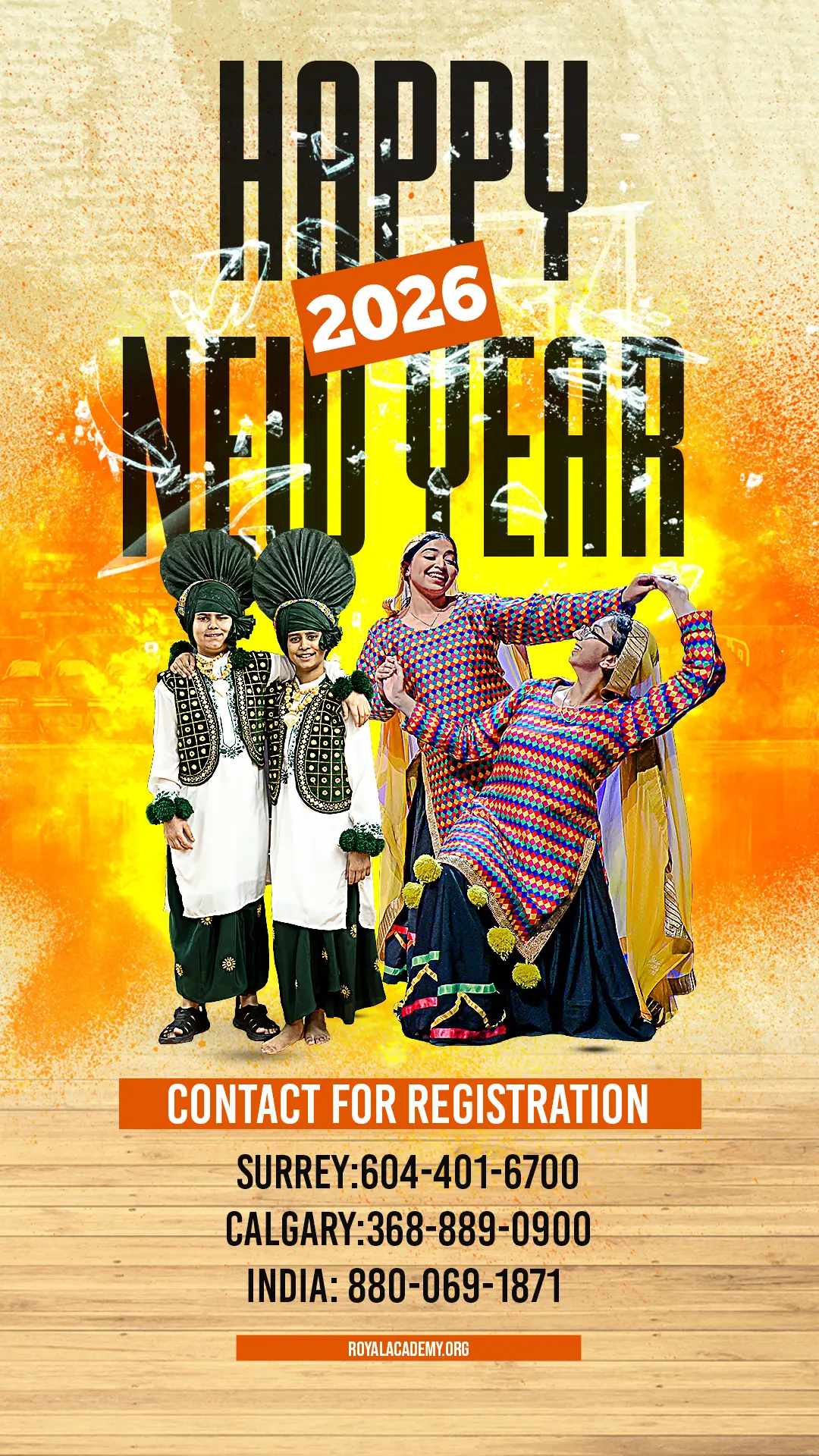 Happy New Year 2026 | Royal Academy of Punjab – Punjabi Dance Classes for Kids, Youth & Families