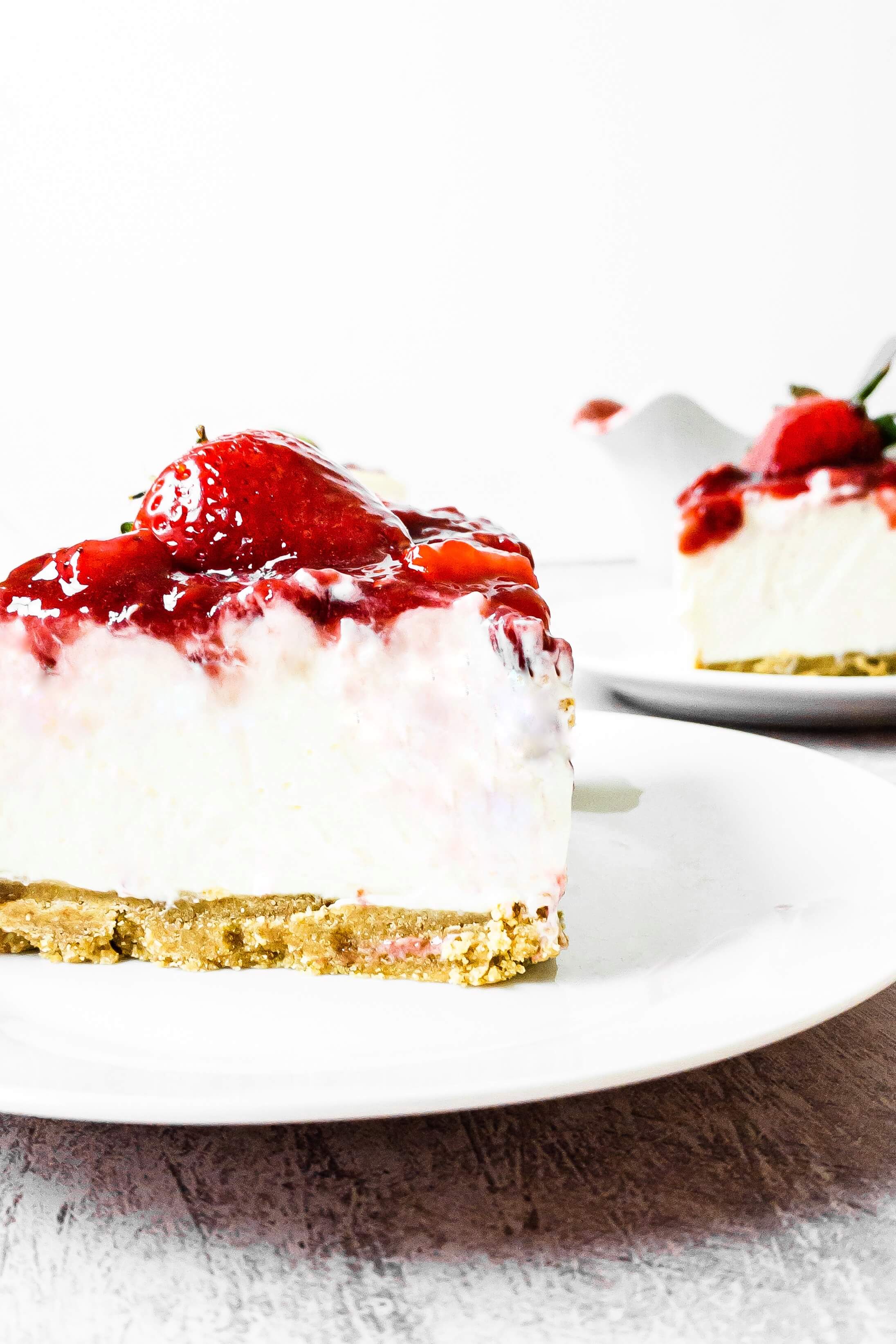No Bake Strawberry Cheesecake