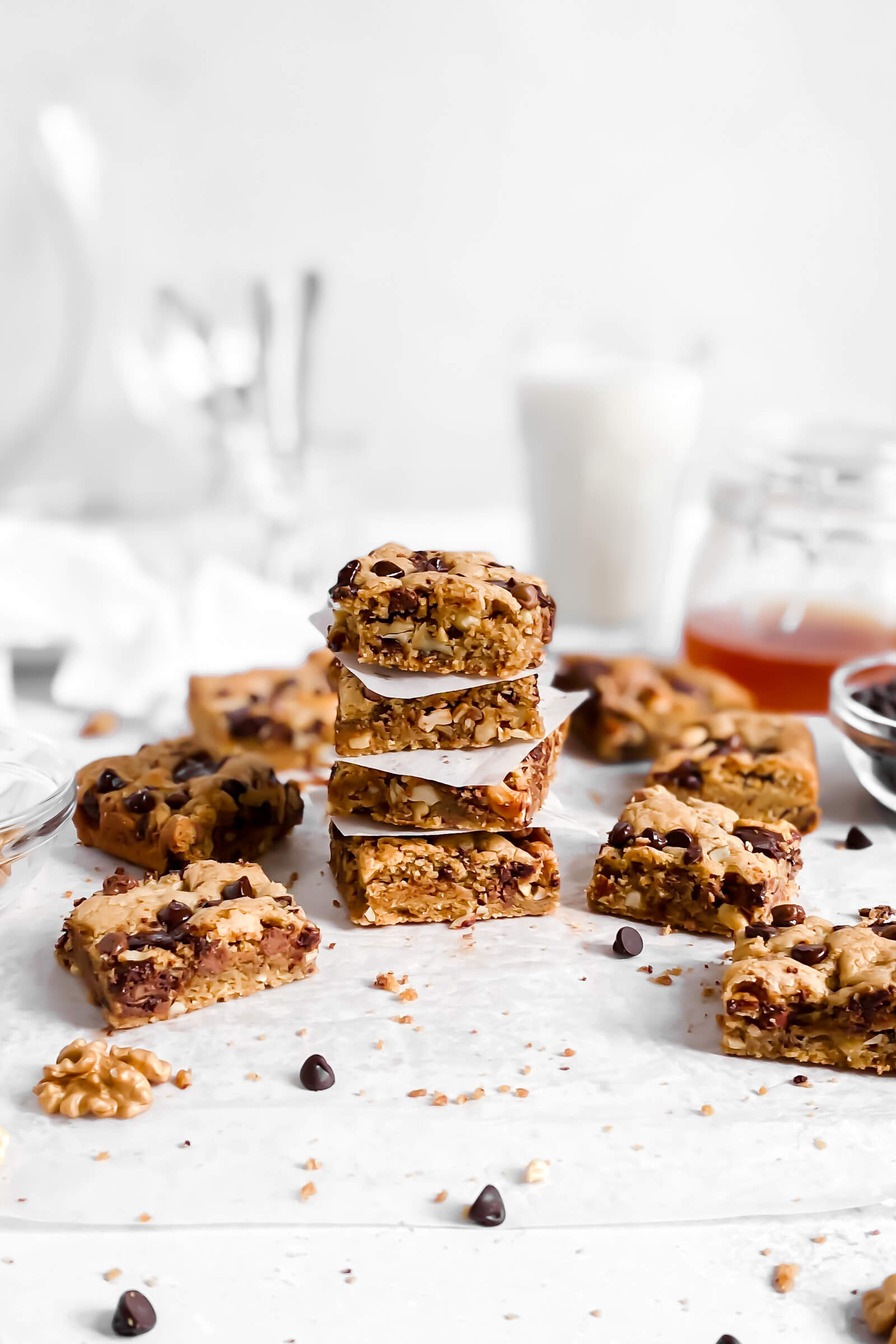 Mixed Nut Brown Butter Chocolate Chip Cookie Bars